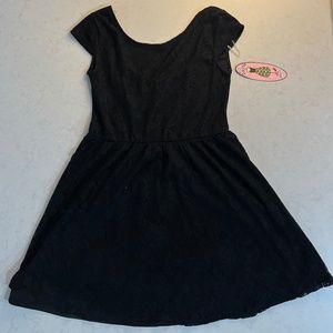 Dolled UP Black Lace Swing Mini Dress